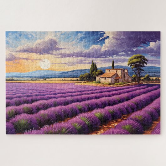 Puzzel met charmante lavendel Provence Frankrijk Legpuzzel (Horizontaal)