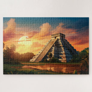 Puzzel met Chichen Itza, Mexico.