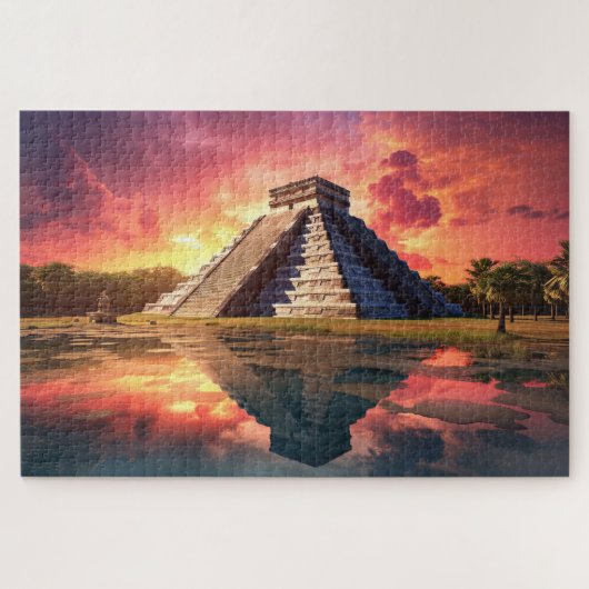 Puzzel met Chichen Itza, Mexico. (Horizontaal)