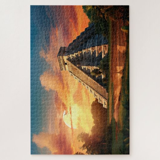 Puzzel met Chichen Itza, Mexico. Legpuzzel (Verticaal)