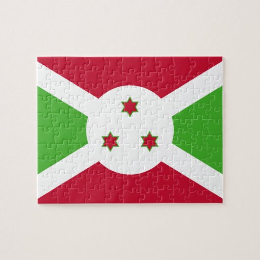 Puzzel met de vlag van Burundi (Horizontaal)
