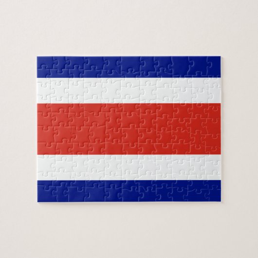 Puzzel met de vlag van Costa Rica (Horizontaal)