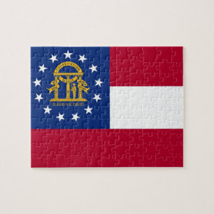 Puzzel met de vlag van de staat Georgia