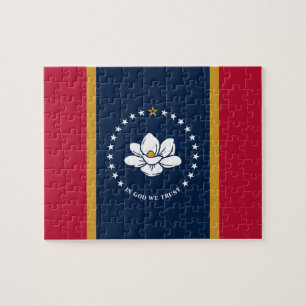 Puzzel met de vlag van de staat Mississippi, VS