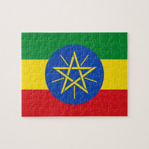Puzzel met de vlag van Ethiopië