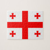 Puzzel met de vlag van Georgië (Horizontaal)