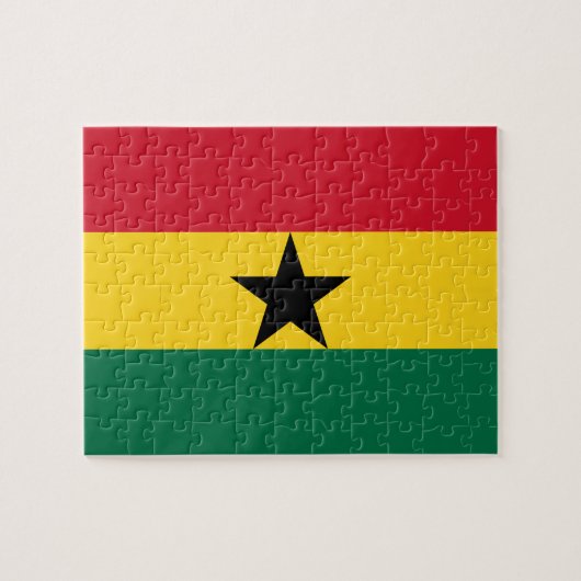 Puzzel met de vlag van Ghana (Horizontaal)