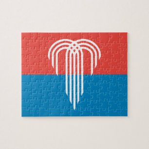 Puzzel met de vlag van Kansas City, Missouri