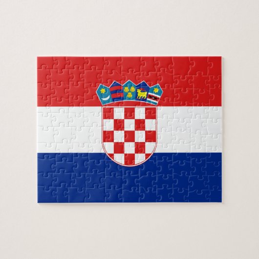 Puzzel met de vlag van Kroatië (Horizontaal)