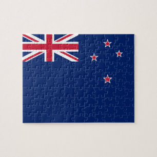 Puzzel met de vlag van Nieuw-Zeeland