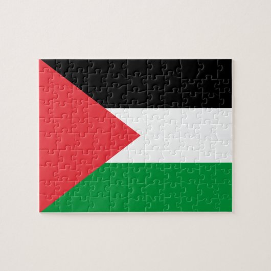 Puzzel met de vlag van Palestina Legpuzzel (Horizontaal)