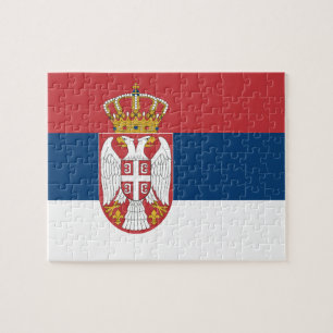 Puzzel met de vlag van Servië