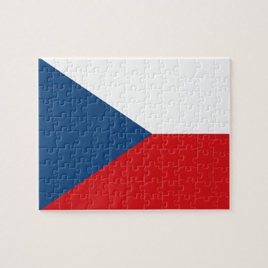Puzzel met de vlag van Tsjechië Legpuzzel (Horizontaal)