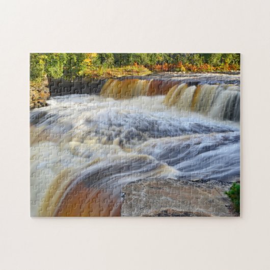 Puzzel met geschenkdoos/watervallen (Horizontaal)