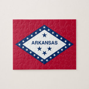 Puzzel met vlag van Arkansas Staat Legpuzzel