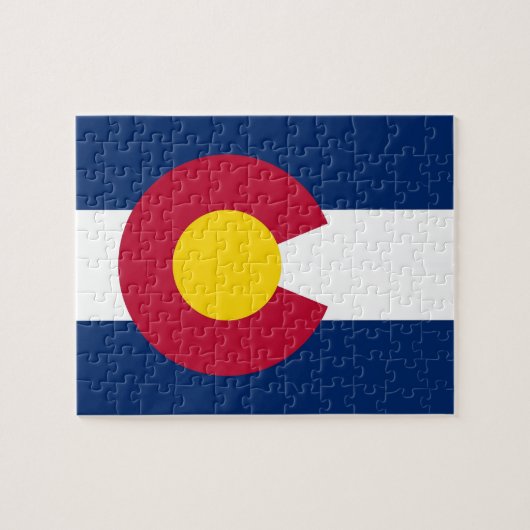 Puzzel met vlag van Colorado State Legpuzzel (Horizontaal)