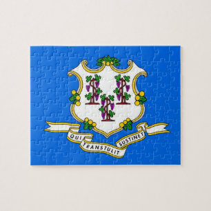 Puzzel met vlag van Connecticut State