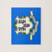 Puzzel met vlag van Connecticut State (Verticaal)