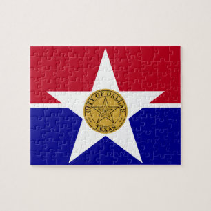 Puzzel met vlag van Dallas City