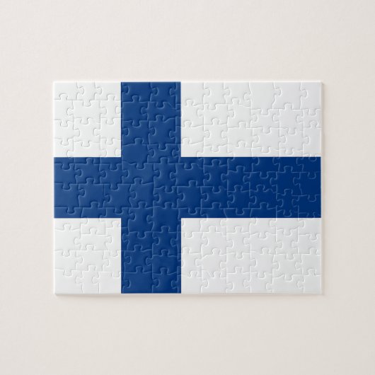 Puzzel met vlag van Finland (Horizontaal)