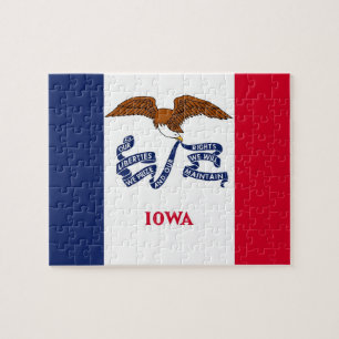 Puzzel met vlag van Iowa State Legpuzzel