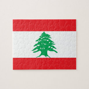Puzzel met vlag van Libanon