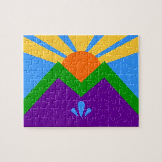 Puzzel met Vlag van Manitou Springs, Colorado (Horizontaal)