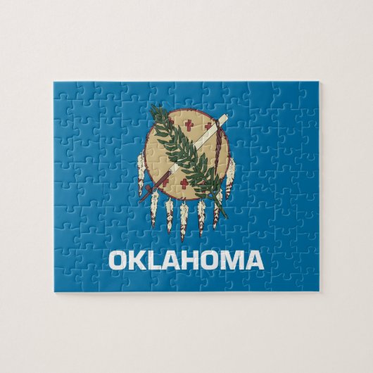 Puzzel met vlag van Oklahoma State (Horizontaal)