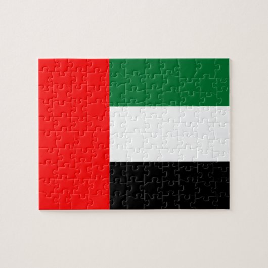 Puzzel met vlag van Verenigde Arabische Emiraten (Horizontaal)