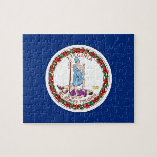 Puzzel met vlag van Virginia State