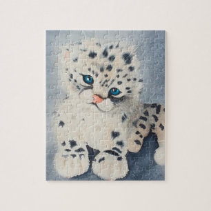 Puzzel Snow Leopard Schattige Grote Kattenpuzzel V
