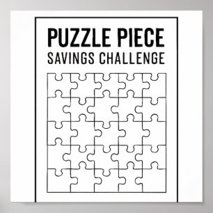 Puzzel Stuk Besparingen Challenge Tracker Poster