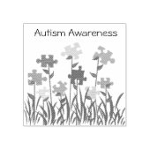 Puzzel stuk tuin Autisme Bewustzijnstempel Rubberstempel (Afrduk)