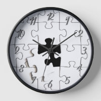 Puzzel stukken grillig uniek zwart wit