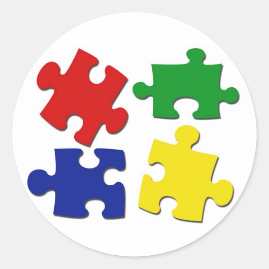 Puzzel stukken Sticker (Voorkant)