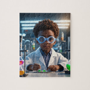 Puzzel van de Briljante Jonge Wetenschapper
