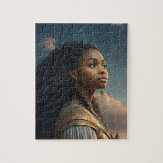 Puzzel van een jong meisje Sky Gazing Legpuzzel
