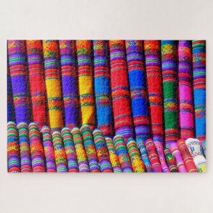 puzzel van het mexicaanse patroonweefsel legpuzzel