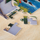 Puzzel van het Portugese kustdorp (Zijkant)