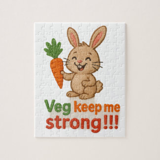 Puzzel van konijn met vegie