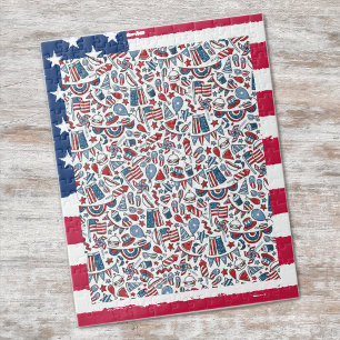 Puzzel, voeg uw foto toe, geschilderde vlag van de legpuzzel