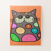 Puzzel voor kinderen Comical Cat Large Piecks Legpuzzel (Verticaal)