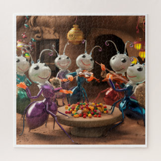 Puzzel voor kinderen en volwassenen..Happy Ants Pa