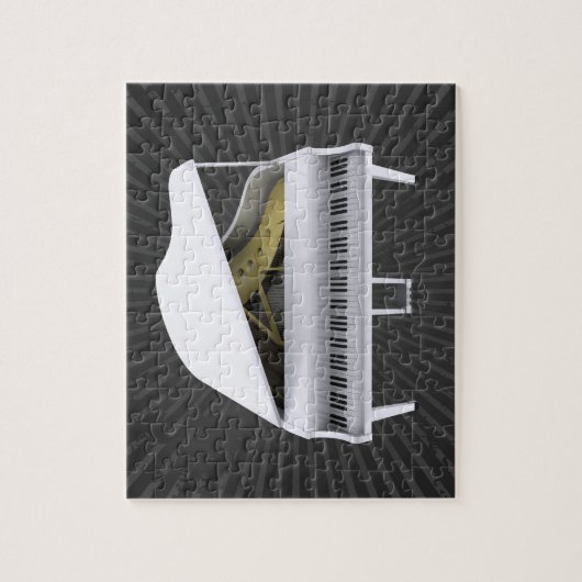 Puzzel: White Grand Piano Legpuzzel (Verticaal)