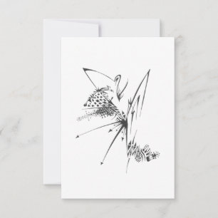 Puzzel Zwart Wit Abstract Tribal Tattoo Kunst Bedankkaart