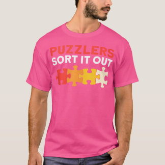 Puzzelaars sorteren het uit de puzzel t-shirt