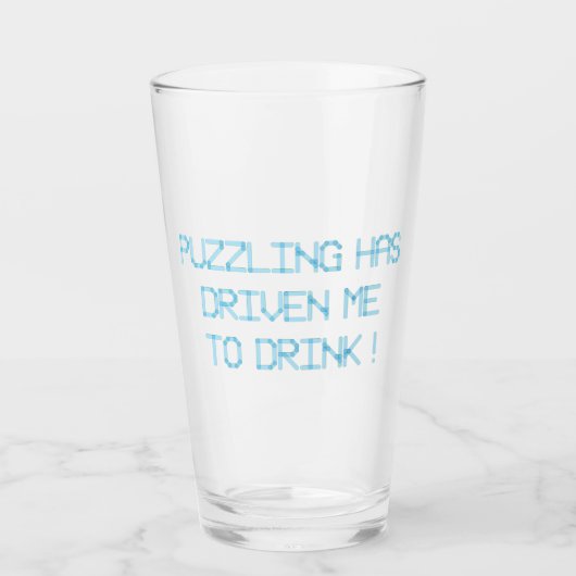 PUZZELEN DRIJFT ME NAAR DE DRINK GLAS (Voorkant)
