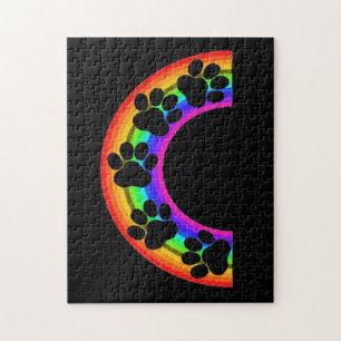 puzzelen op een regenboog legpuzzel