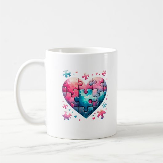 Puzzelhart Koffiemok (Links)