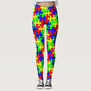 Puzzelige Leggings: Colorful Puzzle Leggings